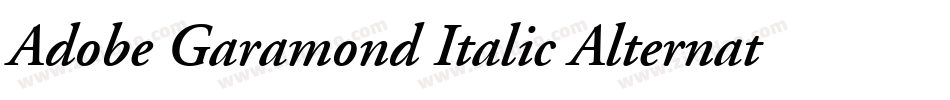 Adobe Garamond Italic Alternate字体转换